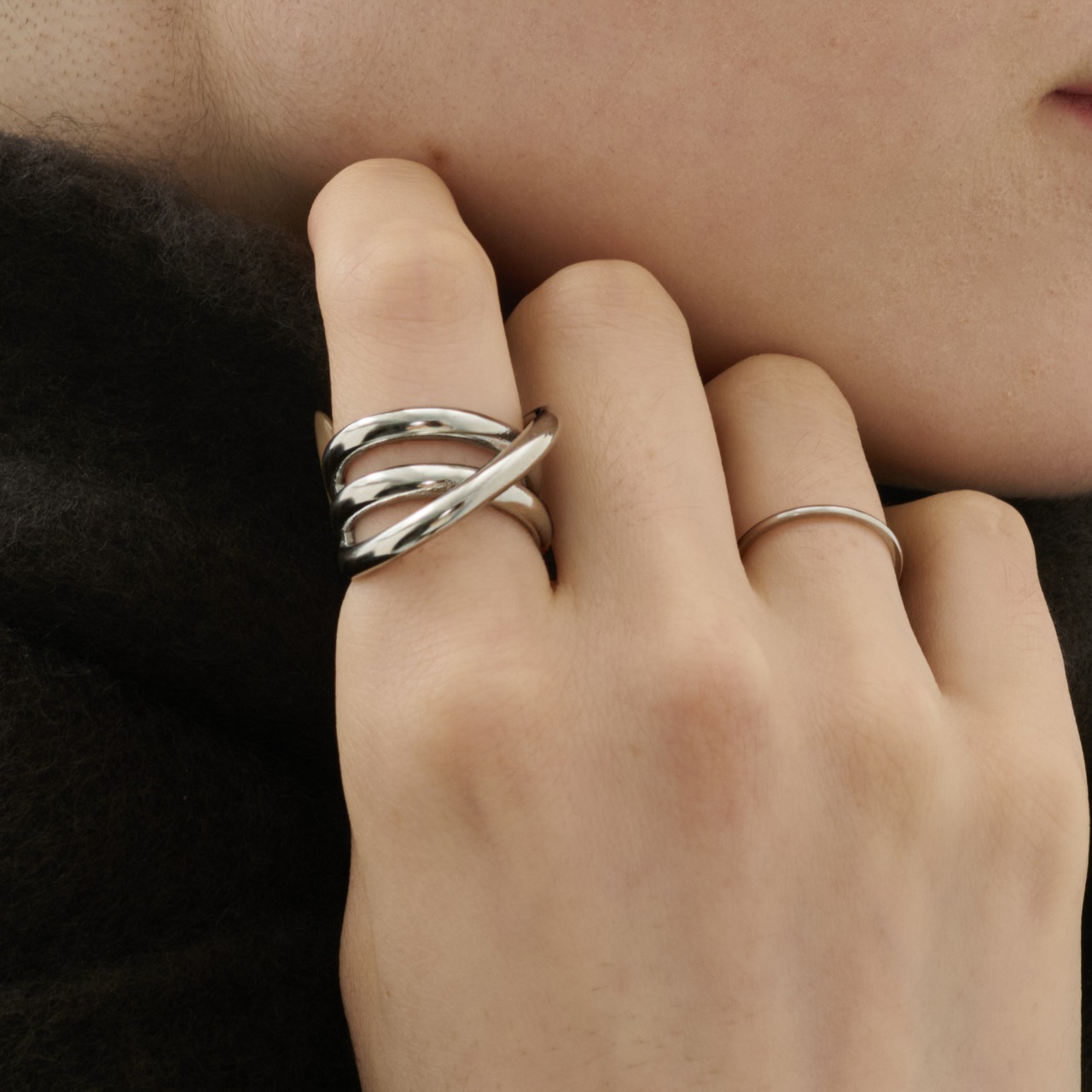 10/10(金)21時新作発売*stainless layered ring