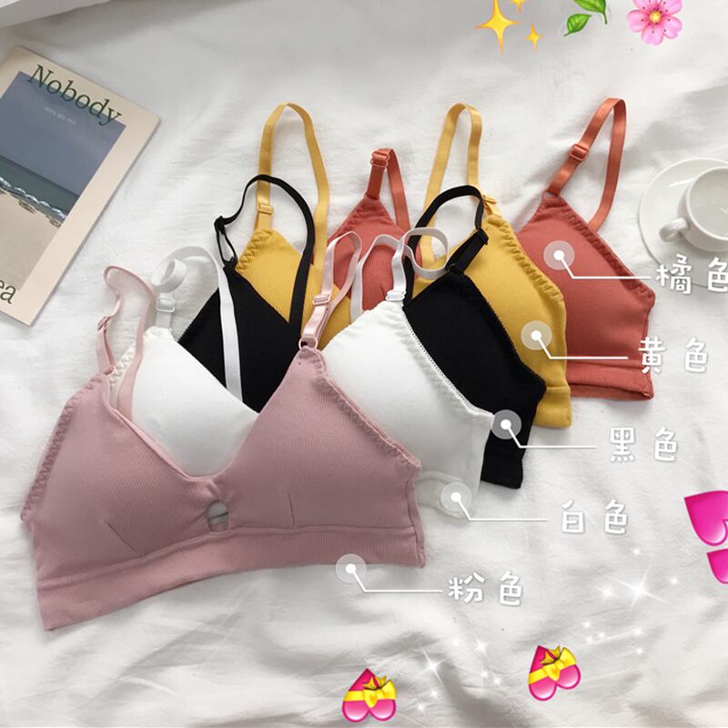 2020フレンチトライアングルカップフラットチェスト下着シンブラノースチールリングラップチェストセクシーブラ学生ガールトレンド YY-ファッション93435074973