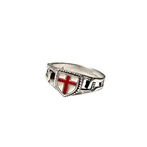 vintage UK silver signet ring “St.George’s Cross”