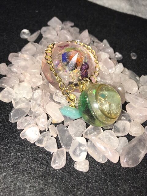 レジンチャーム　エメラルドグリーン