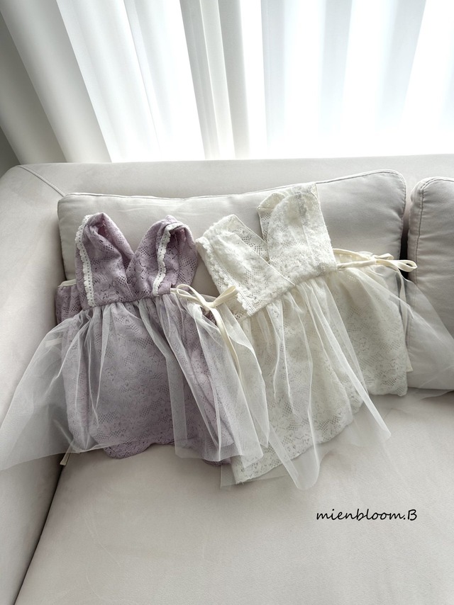 予約 KIDS - Fleece Princess One Piece [ mienbloom.B ]