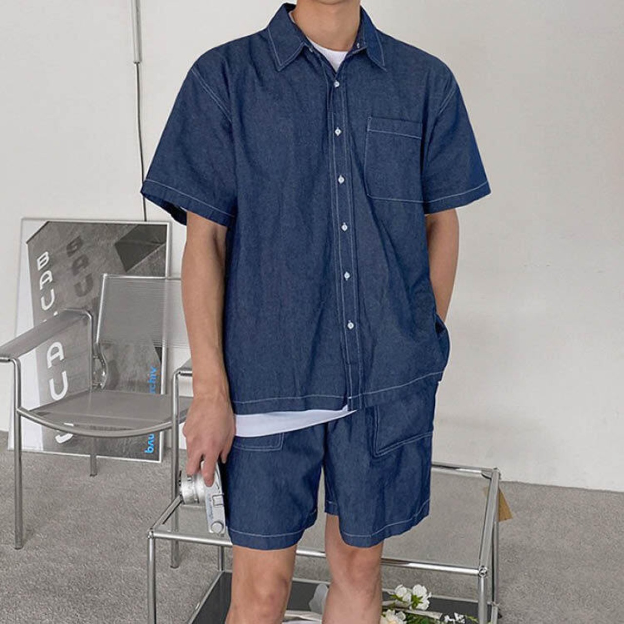 ダンガリーハーフパンツ　MT0080147