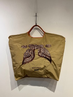 Ball&Chain ショッピングバッグ L size【SCARF LEOPARD】