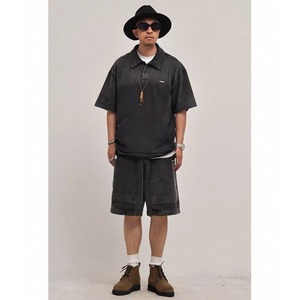 Vintage washed polo sweatshirt 0695