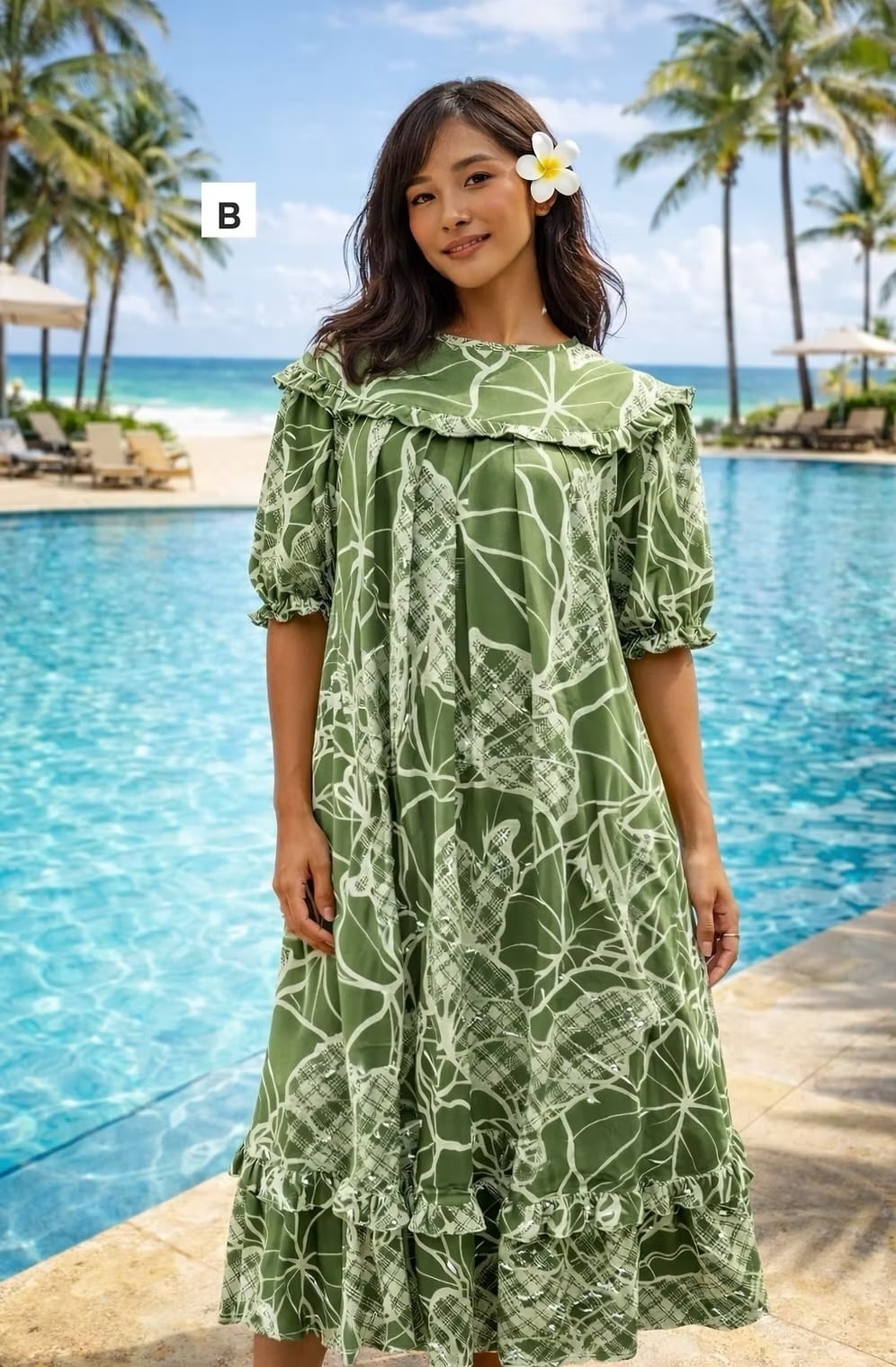 Nohea Lani B モスグリーン×ペールグリーン(受注生産(予約販売))