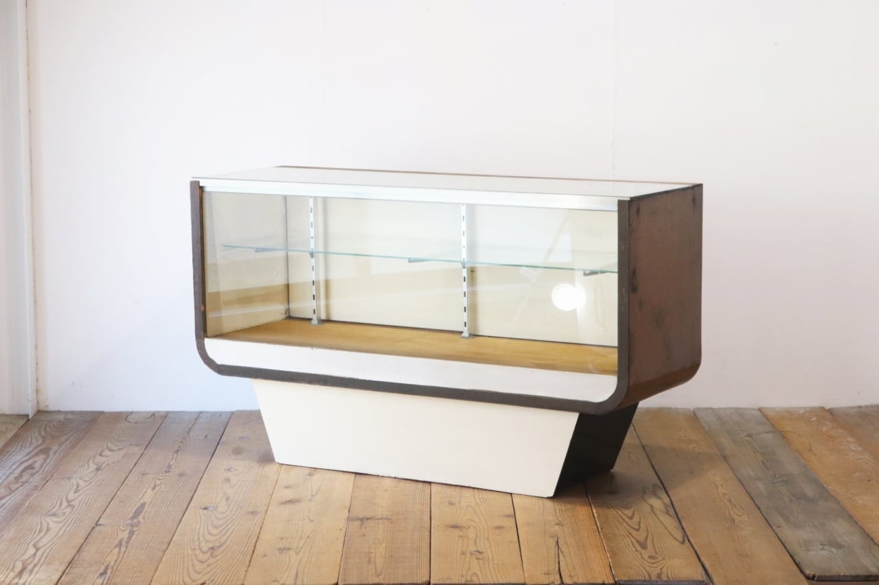 レトロ ガラスショーケース キャビネット ディスプレイ 展示棚 飾り棚