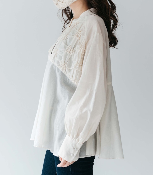 White Smocking Blouse