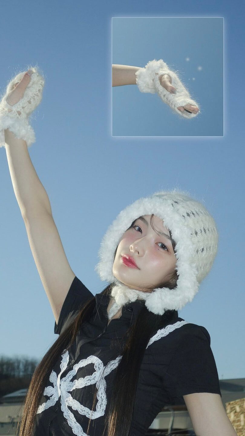 ☆ILLIT イロハ 着用！！【AWESOME NEEDS】HANDICRAFT KNIT BONNET
