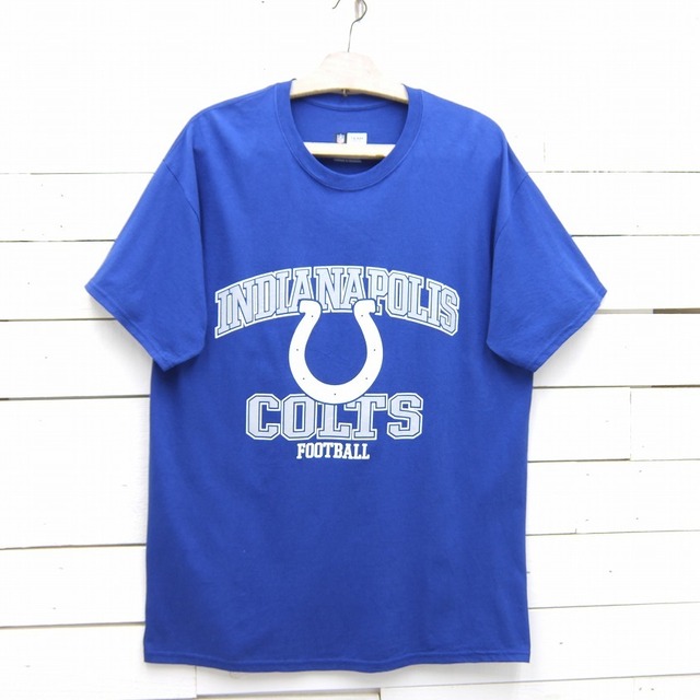 NFL TEAM APPAREL Indianapolis Colts インディアナポリス コルツ プリントTシャツ ブルー メンズ Lサイズ