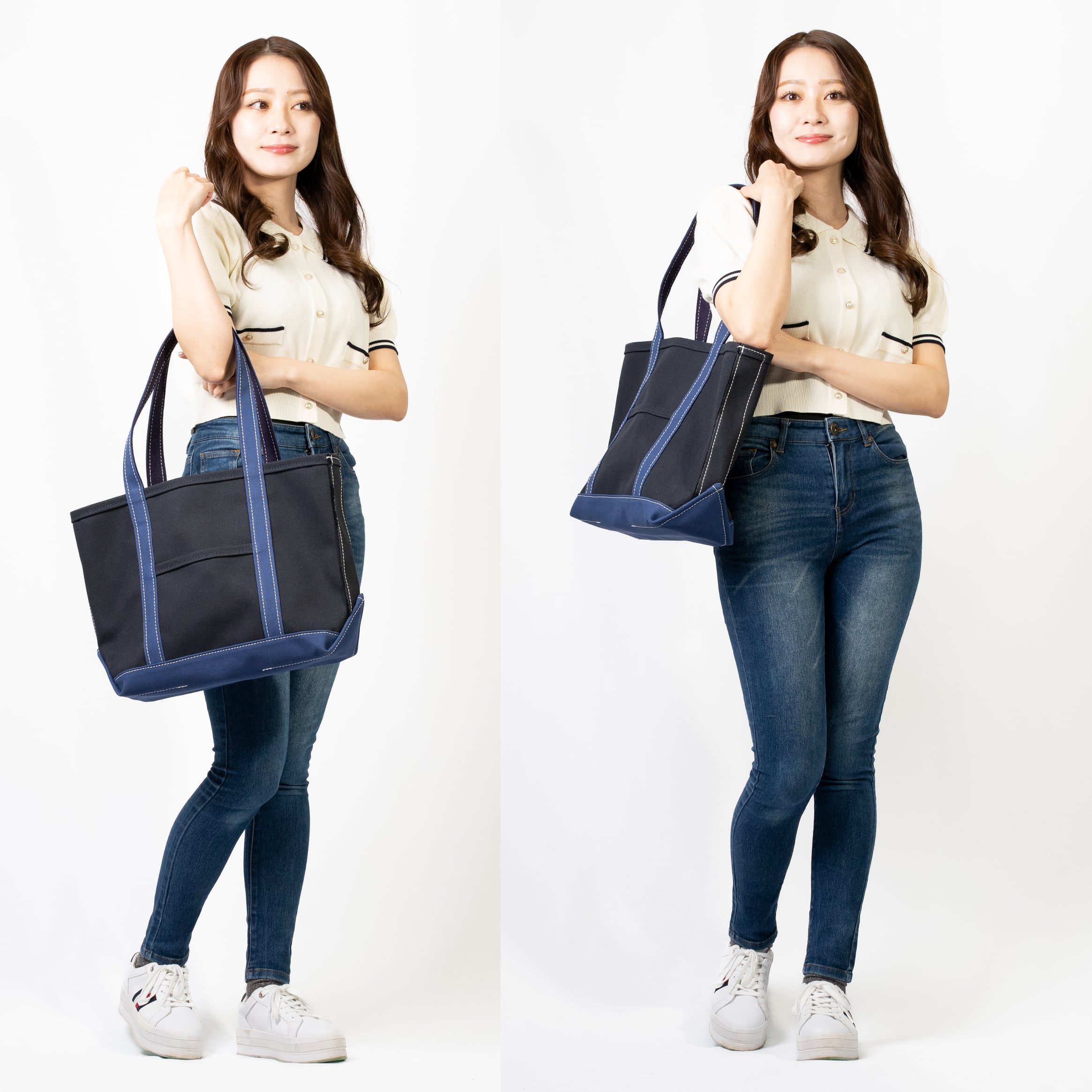 日本製】帆布 キャンバス ロングハンドル トートバッグ Mサイズ Ship