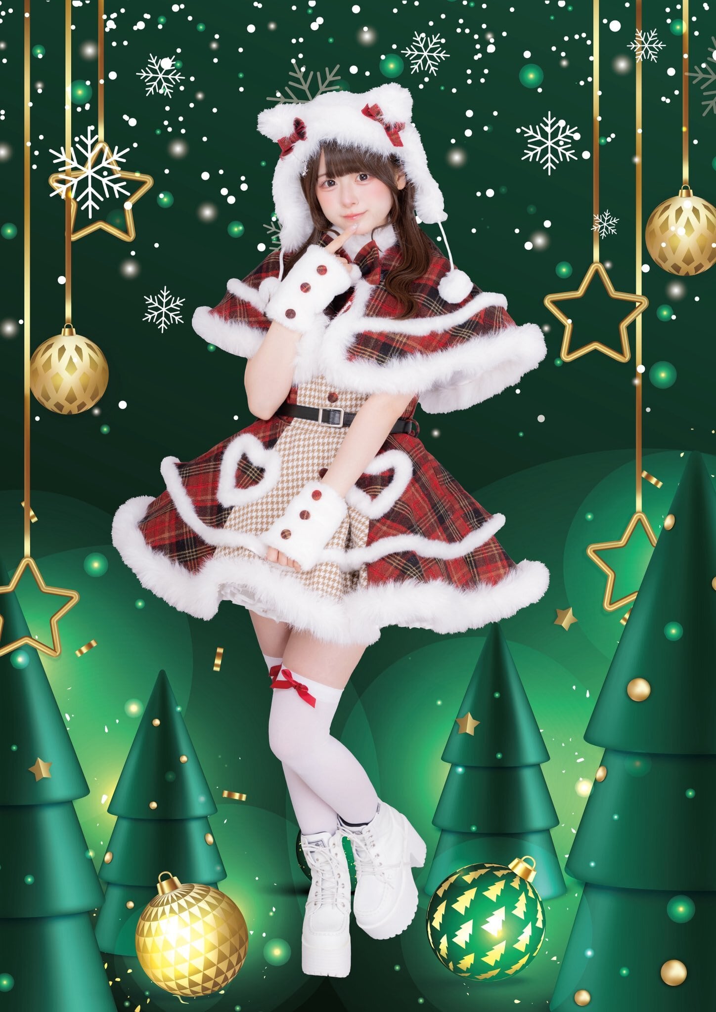 蜜兎】汐月まの サンタコス メッセージチェキ | AUR