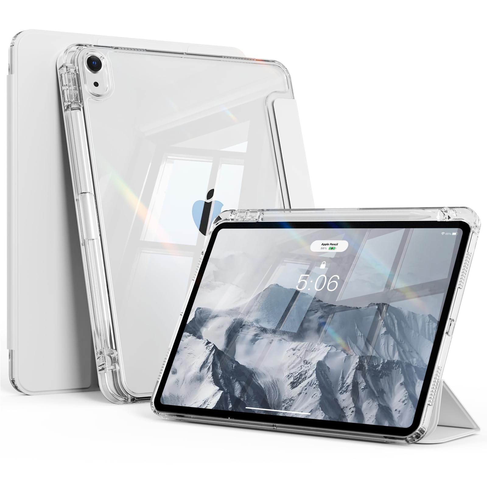 zoyu 対応 iPad Air 11 インチ M4/M3/M2、iPad Air 5/4 ケース 10.9 インチ 第5/4世代、 グレー