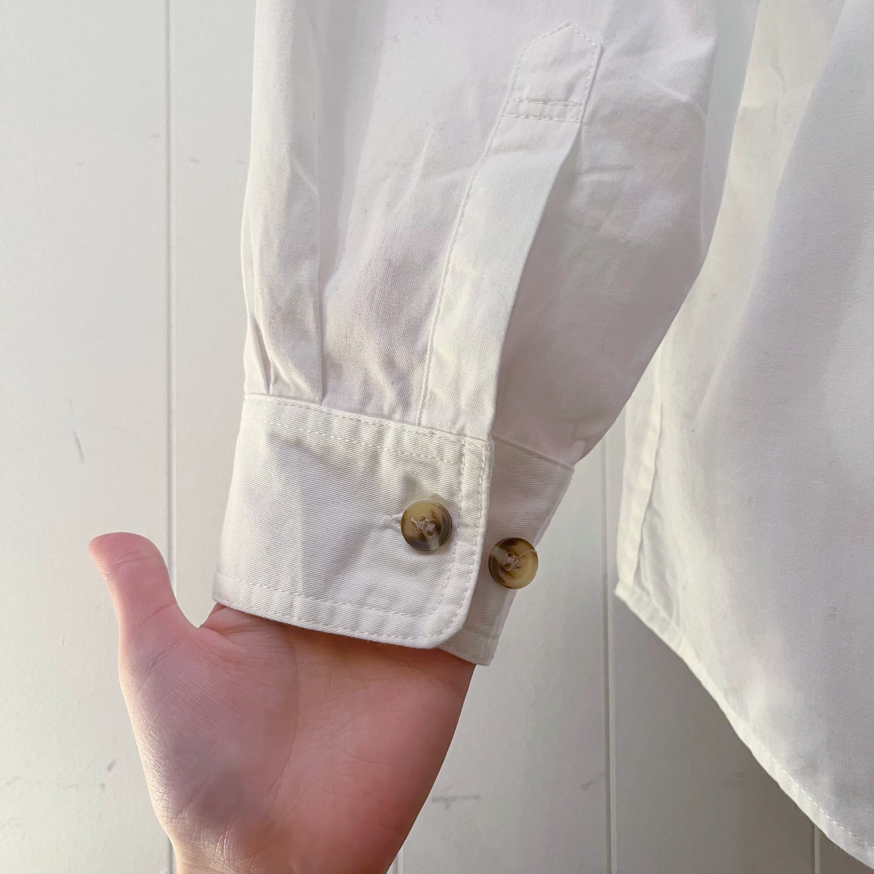 colorful mini flower white blouse