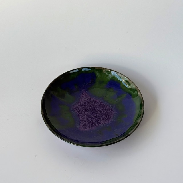 NAOKO HATA CERAMICS Melt series 4MARU plate - 深海