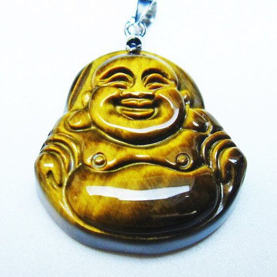 イエロータイガーアイ ペンダント 布袋様 タイガーアイ 一点物 メール便可 [M便 1/20] 112-11446