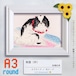 【China】A3サイズ・丸型 mei-32『無題（狆）』名画  高橋松亭のダイヤモンドアートキット　