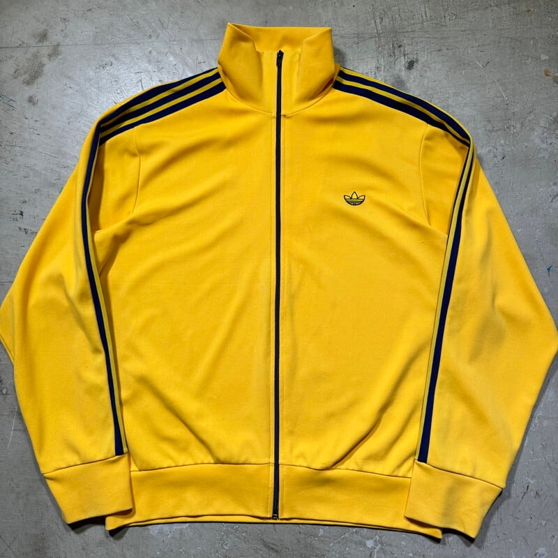 80's 90's adidas アディダス トラックジャージ ネイビー ライトブルー 