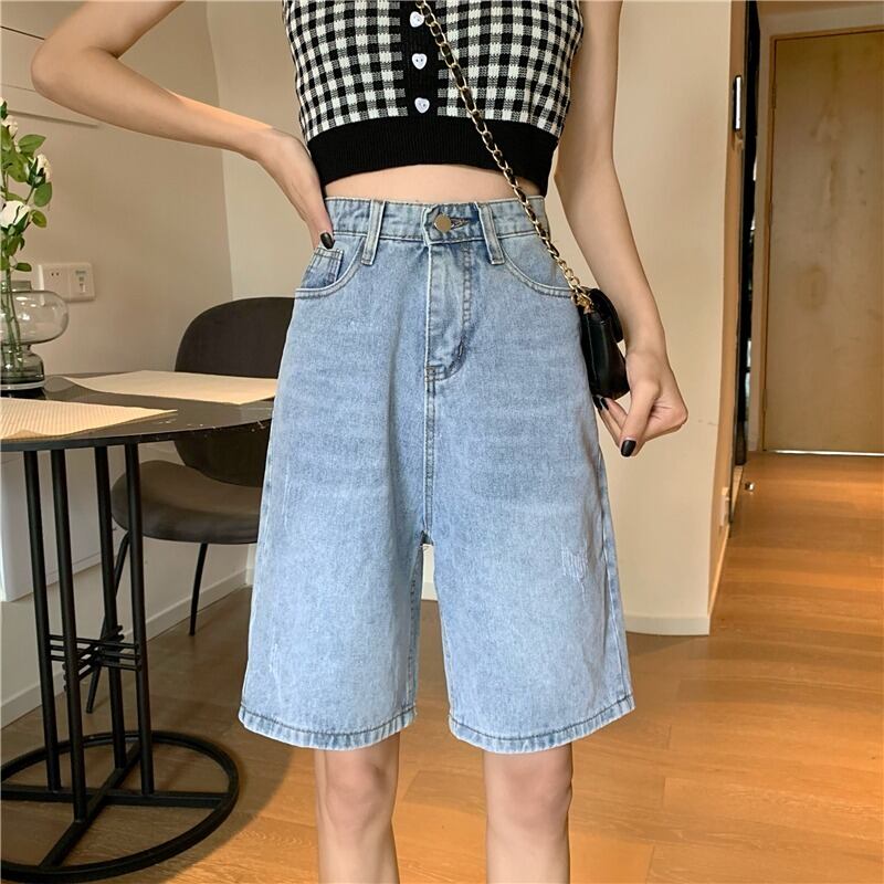 ブラックジーンズ レッドハイウェストウェストスリムルーズカジュアルパンツ YY-ファッション24074943241