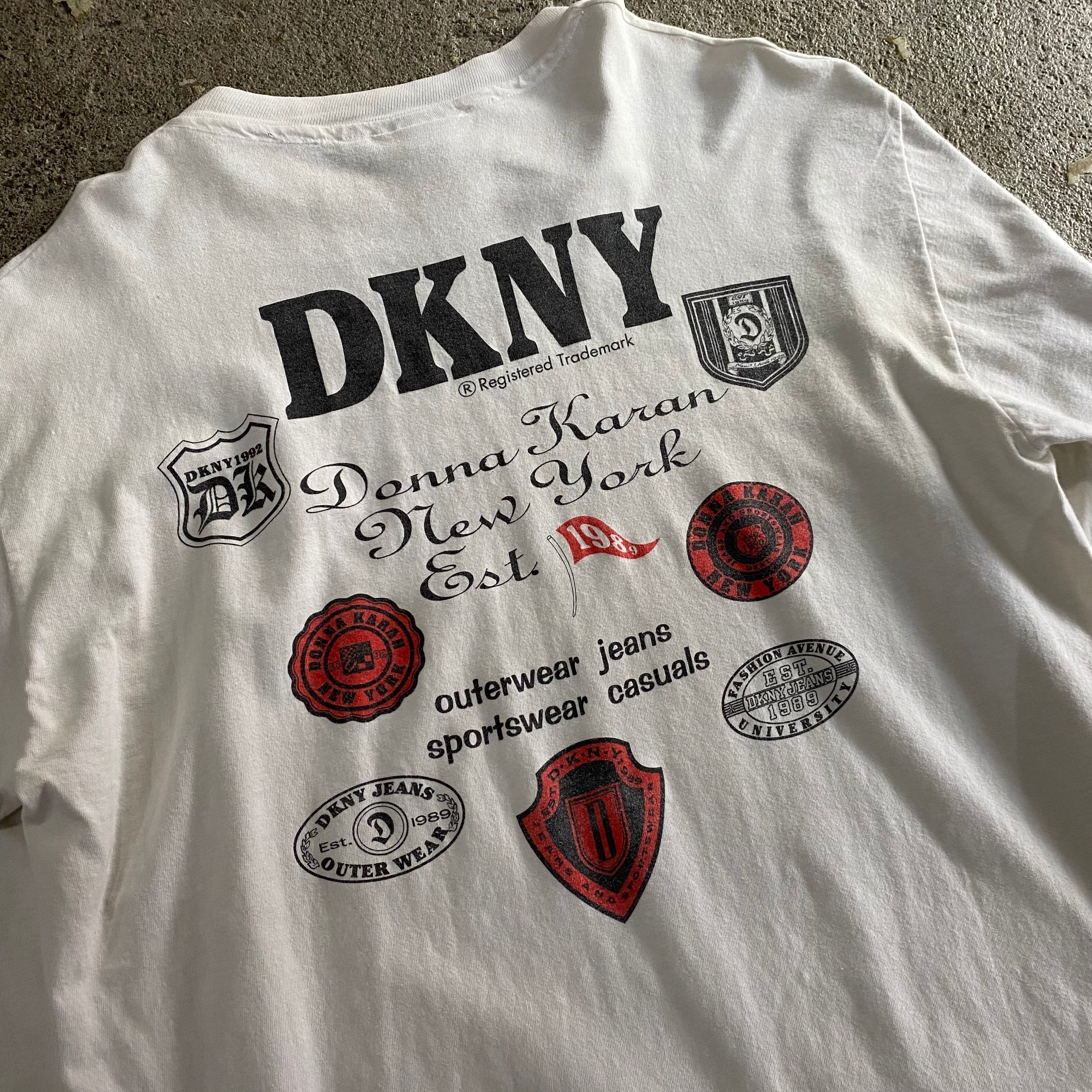90s DKNY 幾何学柄シルクシャツ L VINTAGE
