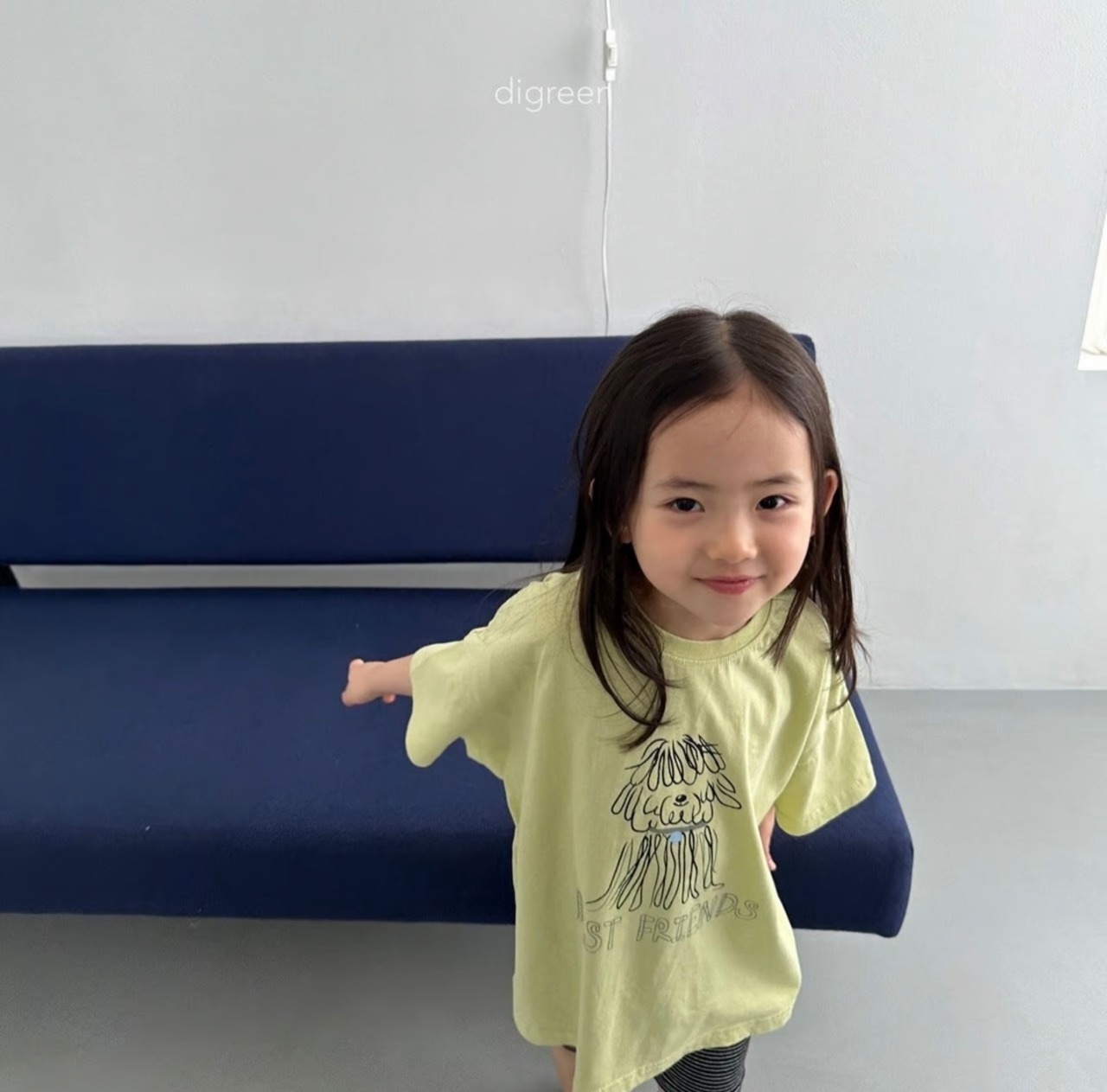 【Digreen ディグリーン】BEST FRIEND Tシャツ 85~120cm ライトグリーン 240516 - 9