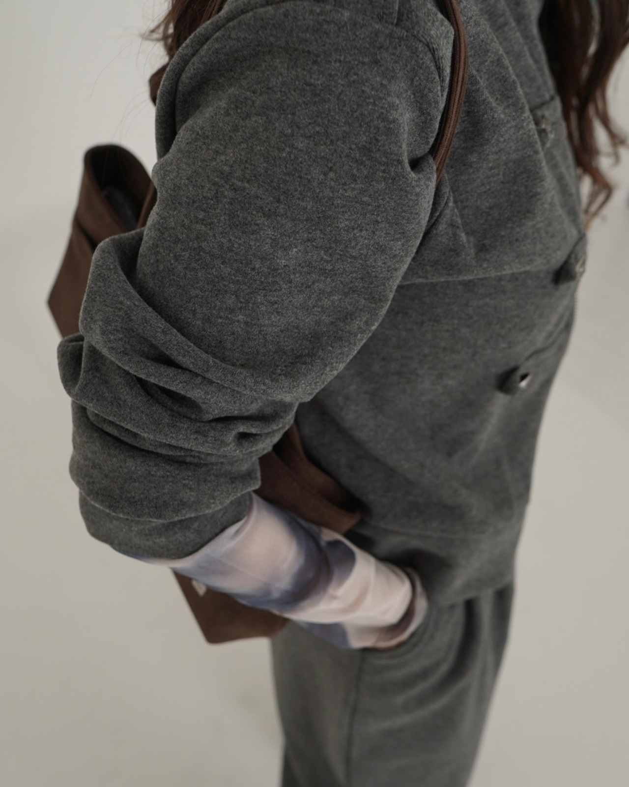fleece Napoleon zipJK ×tuckPT ／Gray