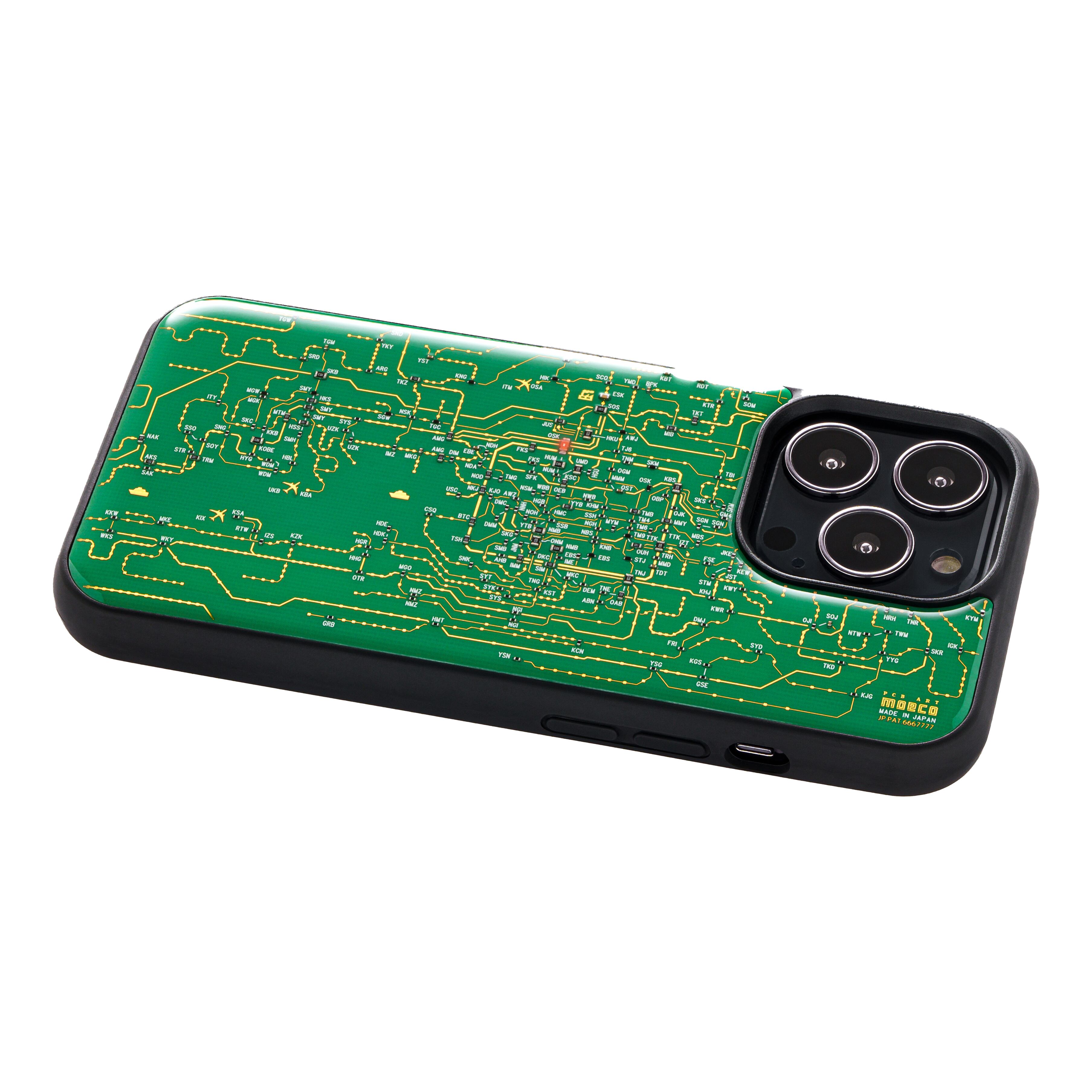 FLASH 関西回路線図 iPhone 13 Pro ケース | PCB ART moeco