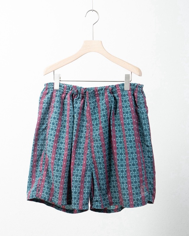 geometric patterned nylon easy short trousers
