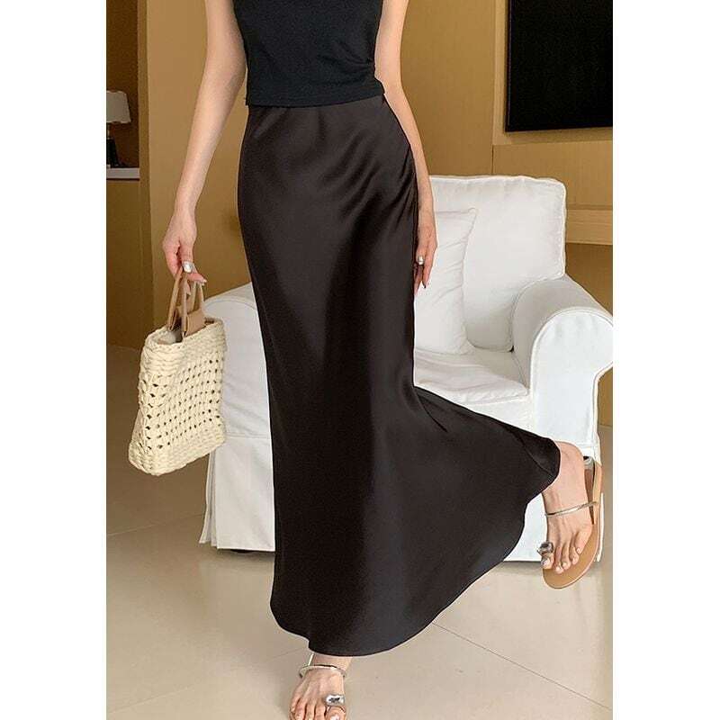 ロング サテンマーメイドスカート ◆3col 【低身長丈あり】 204409