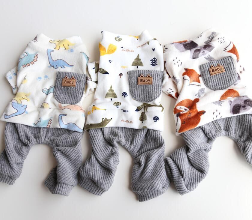 《予約》№210776 コーデュロイポッケの柄ロンパース