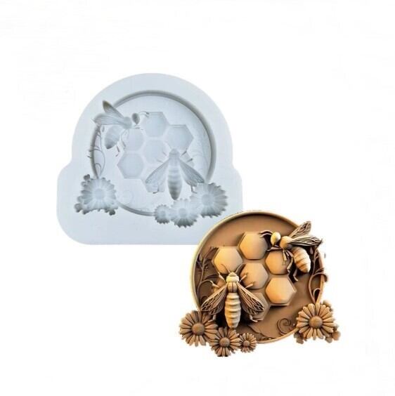 ハニカム＆みつばちa シリコンモールド | シリコンモールド・クレイ
