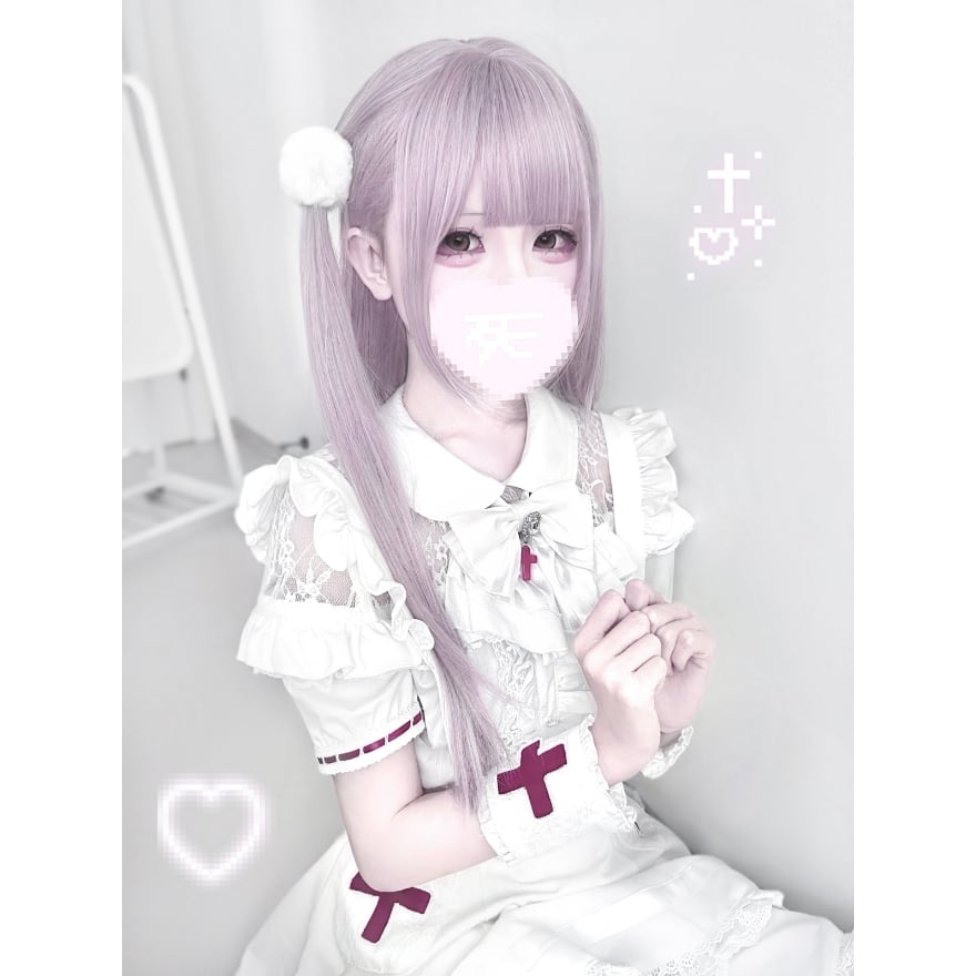 ロリィタコスチューム ナース風 白 ワンピース クロス モチーフ
