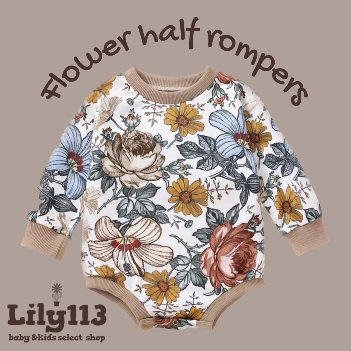 Flower Rumpers Flower half rompers | Lily113