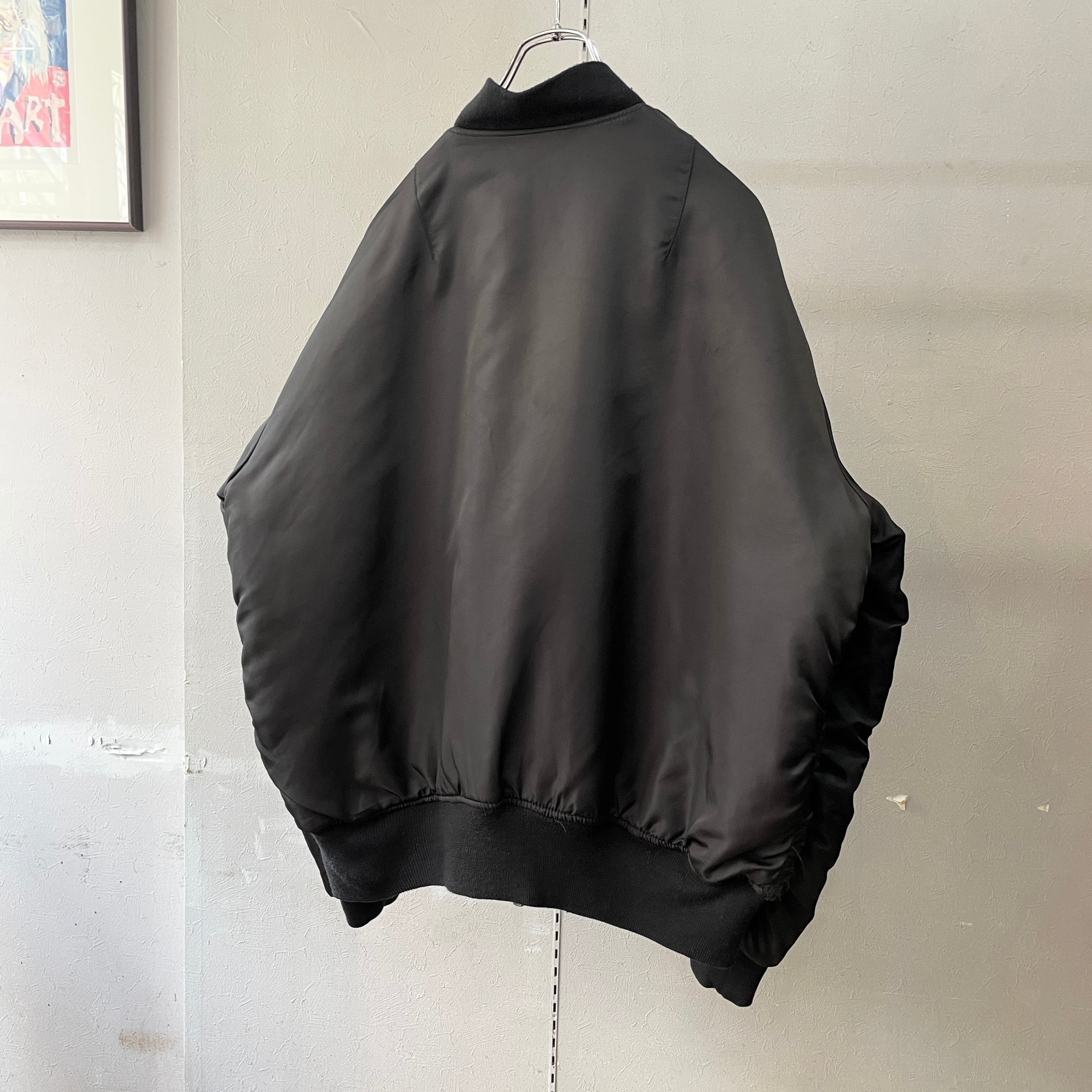 90s ポロスポーツ MA-1フライトジャケット ラルフローレン ブラック L