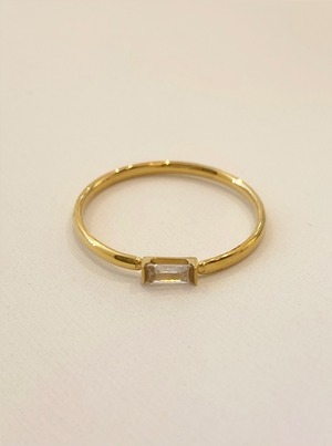 square zirconia ring