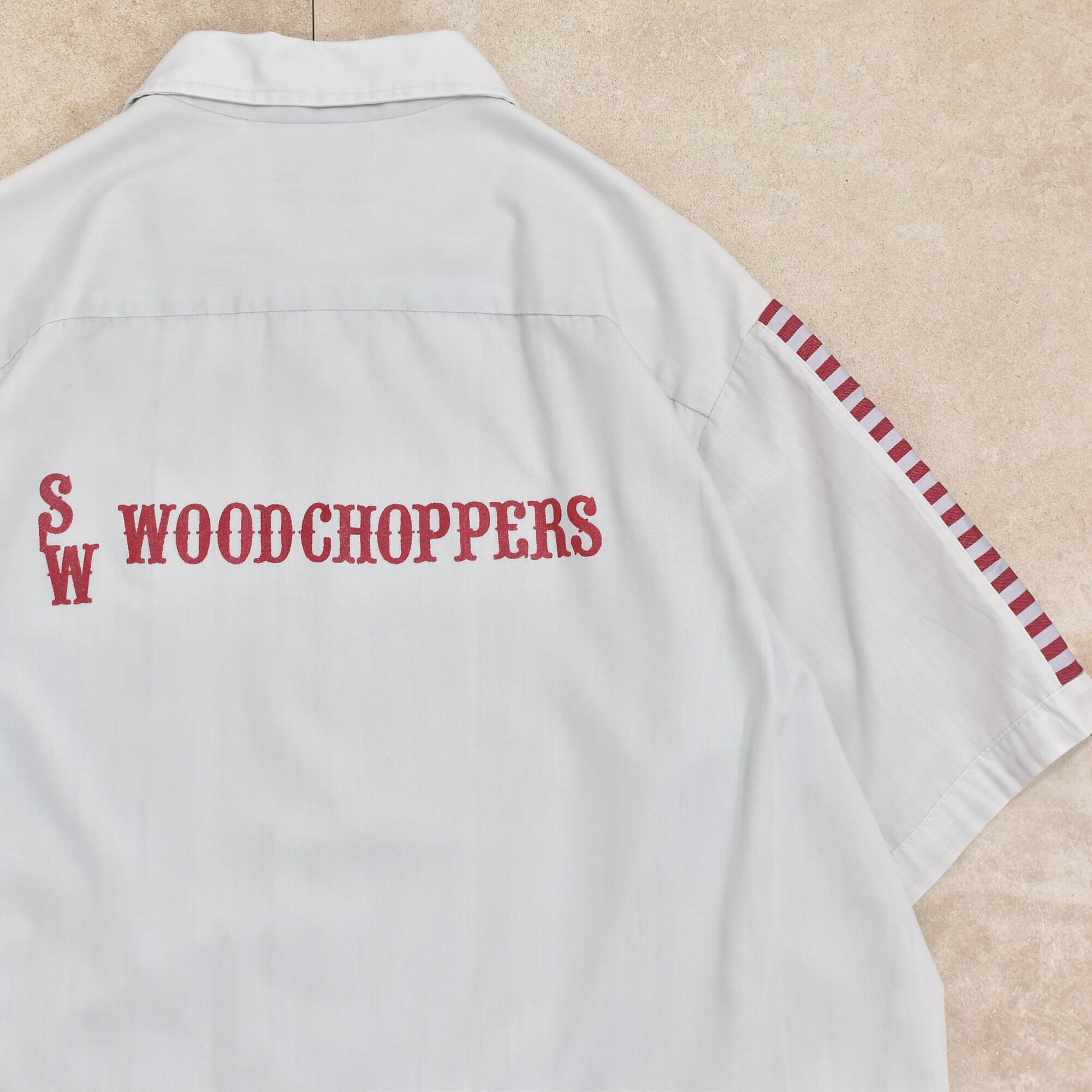 70s USA Hilton WOOD CHOPPERS bowling shirt
