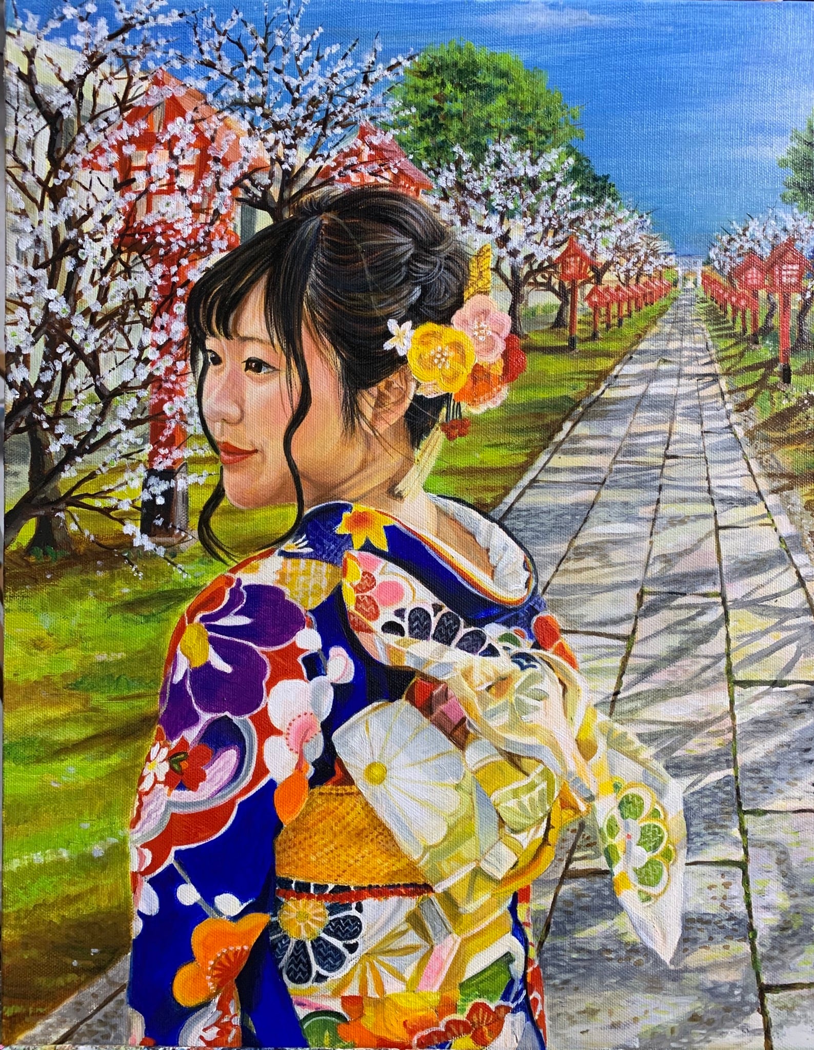 オーダーメイド油絵(F6サイズ) | ペットの肖像画屋さん