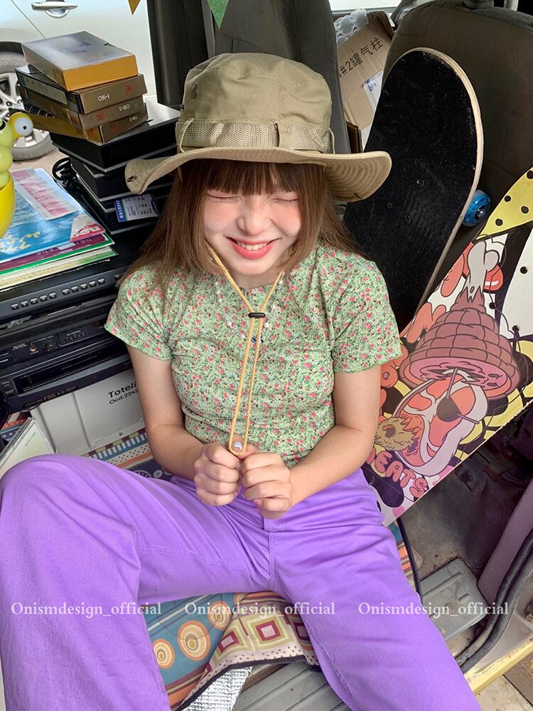 スタンダードフローラルショートTシャツ サマースリム薄手ラウンドネック レトロ 夏物 花柄 Oネック ビッグFスモールZ韓国76907341624