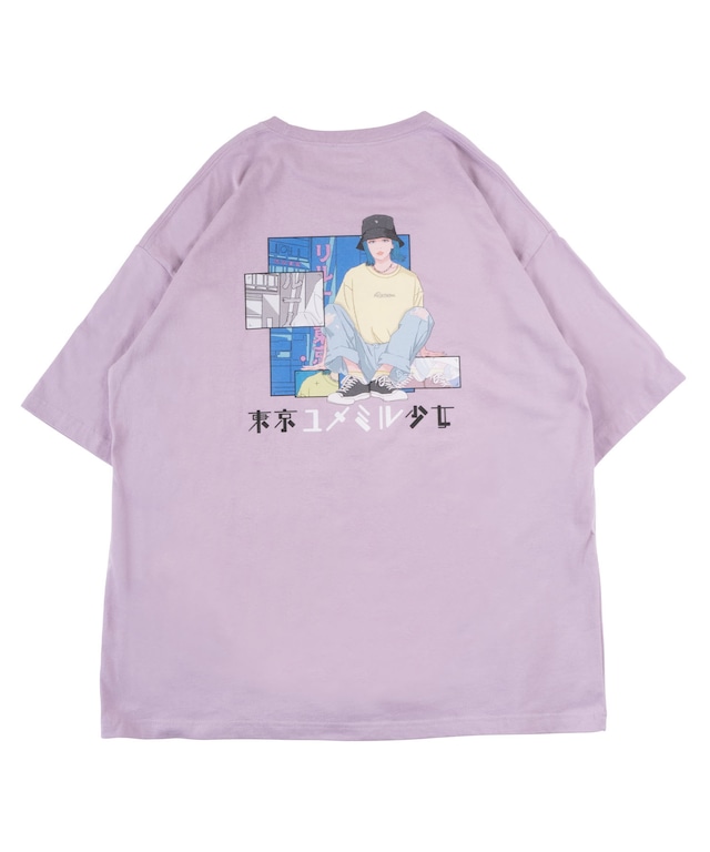 【#Re:room】TOKYO GIRL ILLUST BIG T-shirts［REC689］