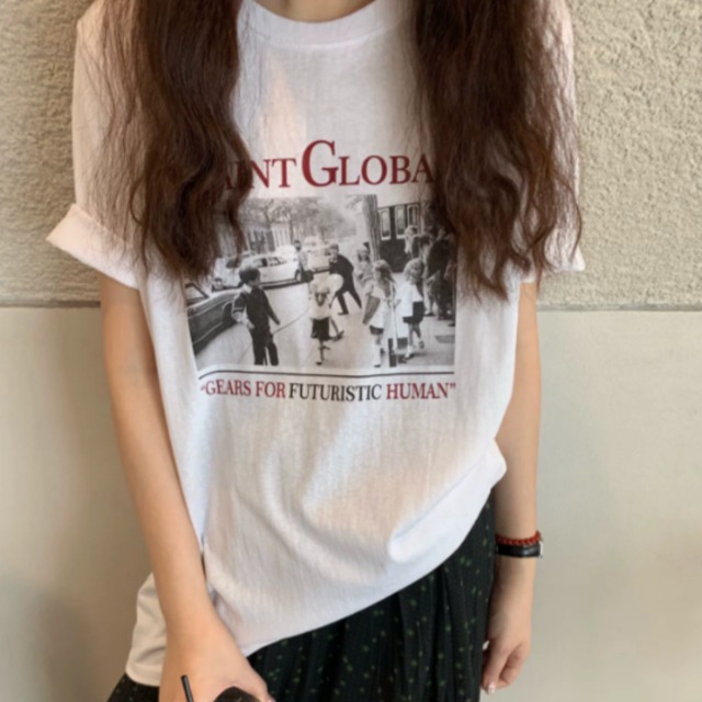 ヴィンテージフォトロゴオーバーTシャツ　2litr03554