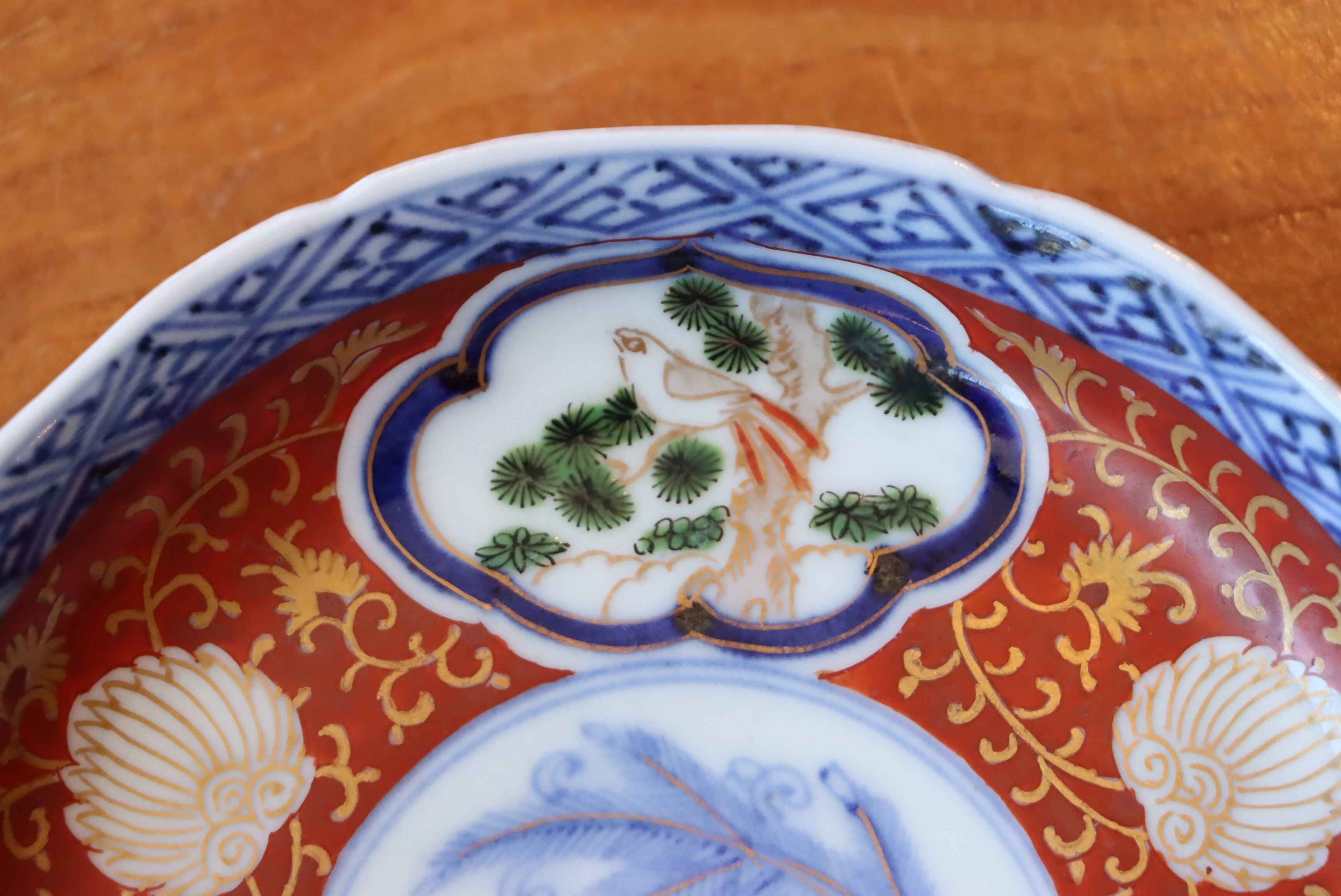 松竹梅と鳥 大皿