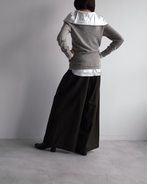 sacai　METALLIC COLLAR WOOL CARDIGAN
