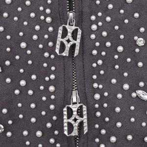 【Birth Of Royal Child】Cashew Blossom Pearl Zipper Hoodie