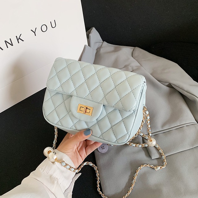 バッグ女性2020夏の新しいタイドネットレッドワイルドダイヤモンドチェーンクロスボディバッグinsファッションショルダースモールスクエアバッグ Tiancai_Wing_Bag3002731