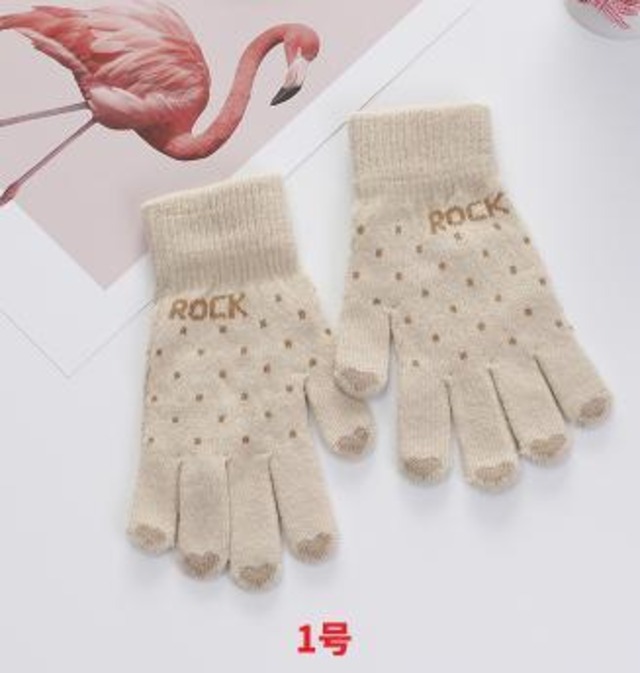 <防寒>かわいいニット手袋