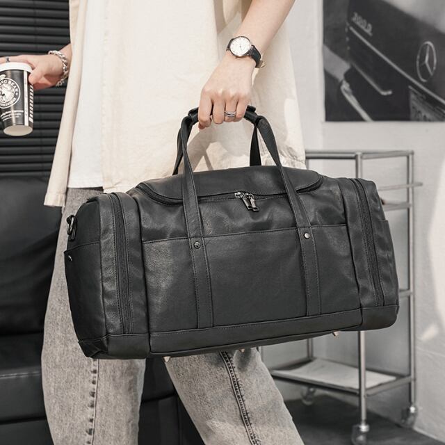 予約販売】ボストンバッグ ショルダーバッグ 2Way レザー メンズ 大