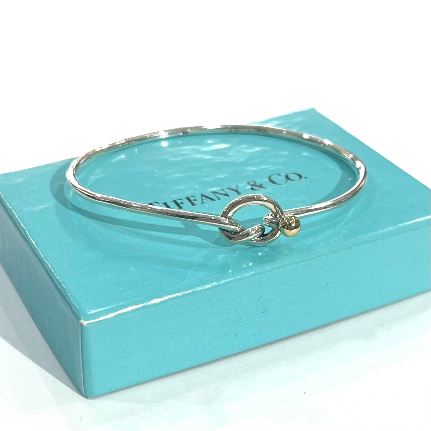 TIFFANY&CO. 】2076 K18 silver925 オープン開閉ラブノット