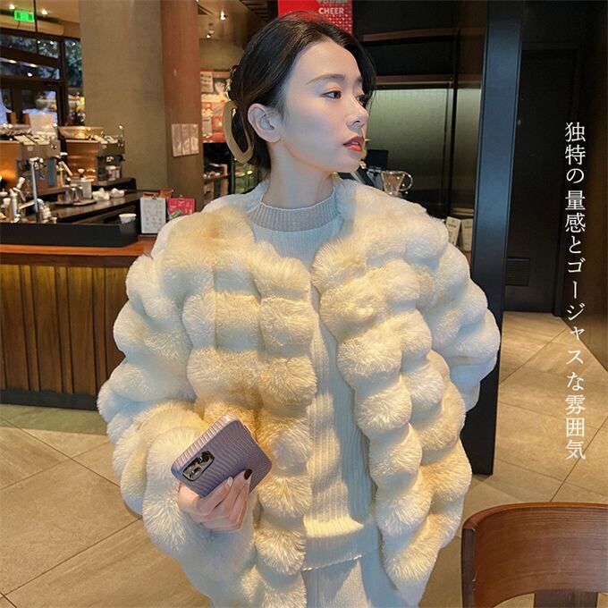 【美品】ブルーアイリスミンク　毛皮　ハーフコート　大きいサイズ