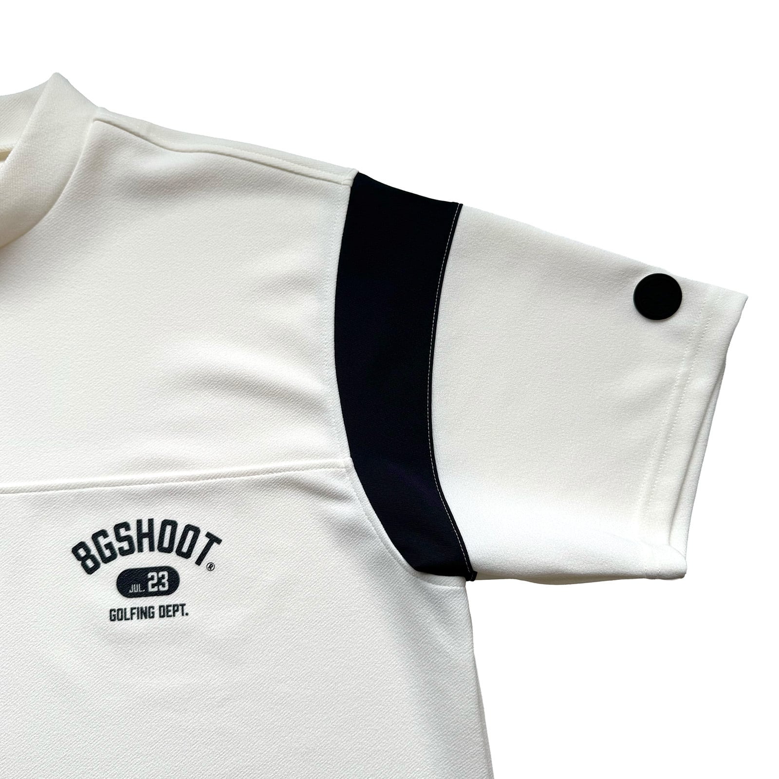 COLLEGE LOGO MOCK NECK FOOTBALL SHIRT -WHITE- | 8G SHOOT WEBSTORE