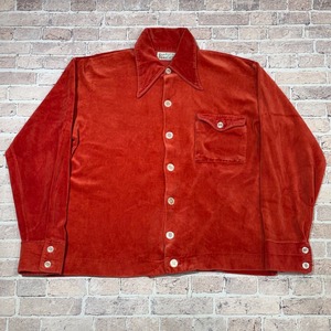 1970s ENRO VELOUR SHIRT RED
