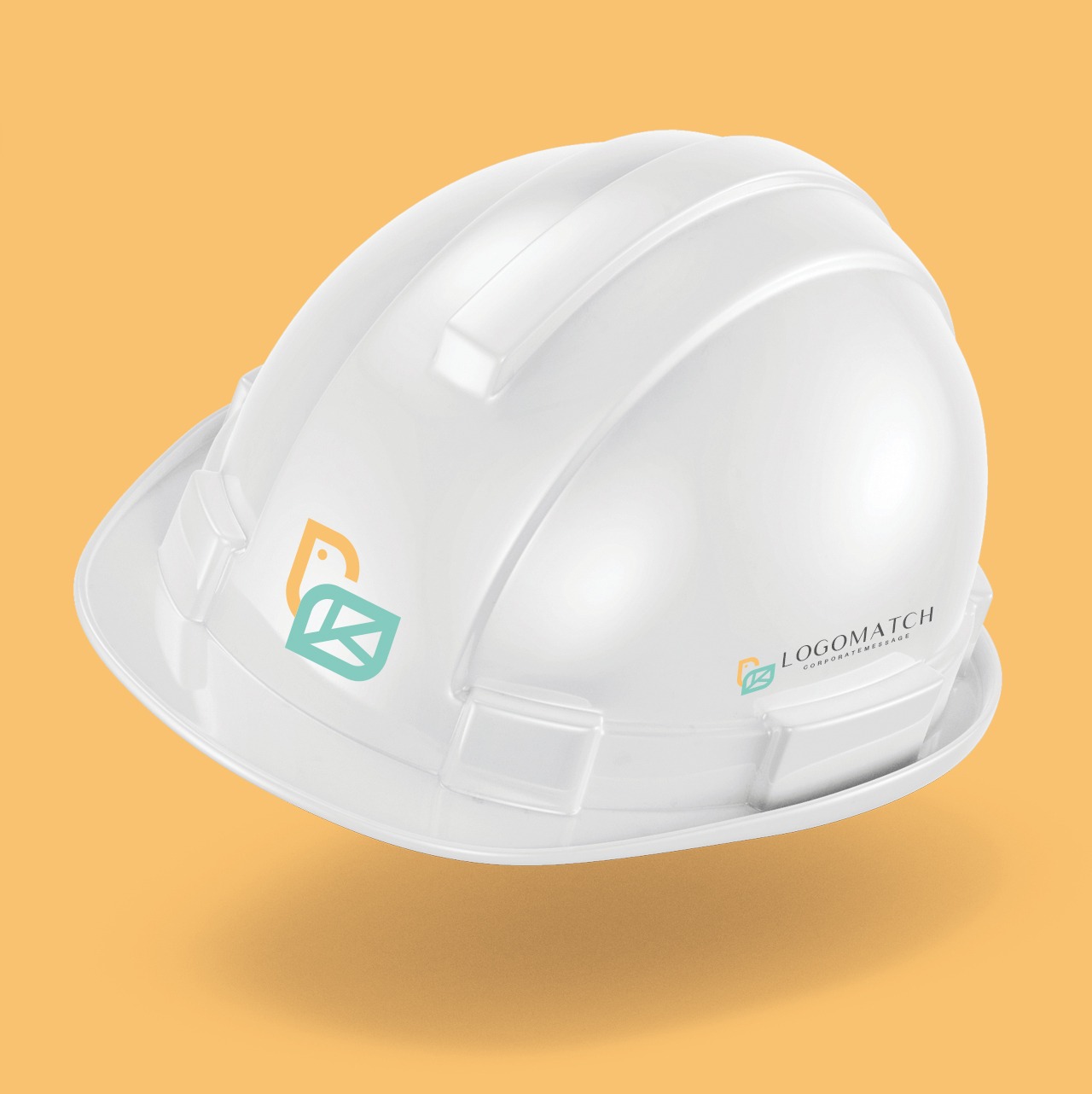 穏やかな小鳥と葉のロゴ